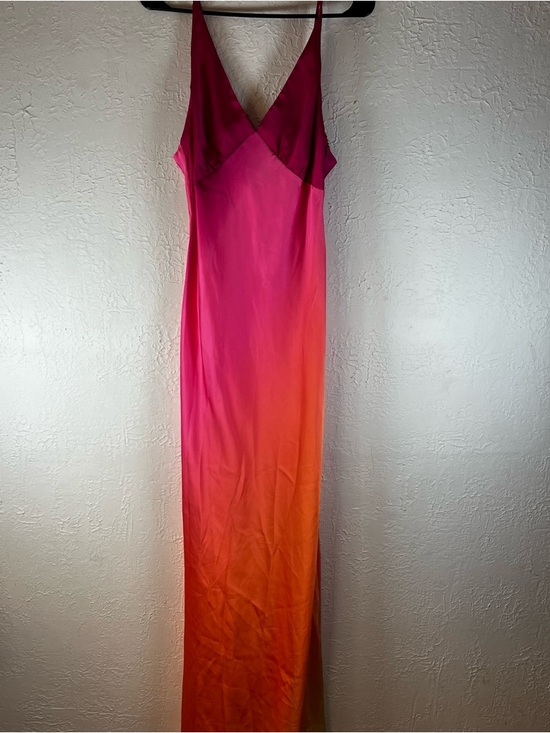 12th Tribe Mirabella Pink Satin Sorbet Maxi Dress - Picture 5 of 16